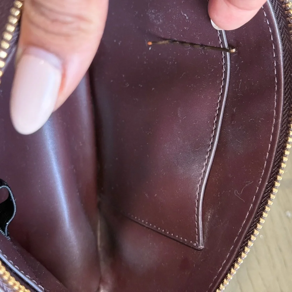 Dagne dover Elegant Burgundy Leather Clutch - Picture 10 of 11
